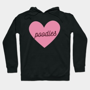 Poodle Lover Pink Heart Hoodie